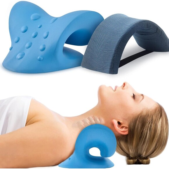Neck Pillow Stretcher Device Pain Relief Cervical Neck Shoulder TMJ - Picture 1 of 14